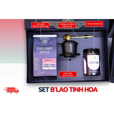 Hộp Quà Tết Cao Cấp BLAO FARM – Trà Cascara, Cà Phê Thượng Hạng, Phin Nhôm, Thìa – 710.000₫ 10
