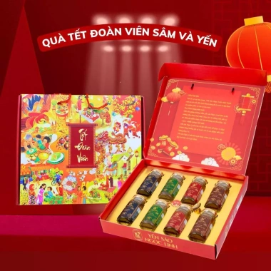 Hộp Quà Tết Đoàn Viên Hồng Đẳng Sâm Mật Ong Yến Sào Tiệt Trùng Sẵn Sàng 560.000đ