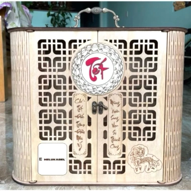 Hộp quà Tết gỗ tự nhiên sang trọng, thiết kế tinh tế, giảm giá còn 255.000đ - Độc đáo, bảo quản quà an toàn
