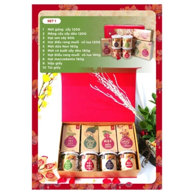 Hộp quà Tết Hải Long Set 1 vali – Bộ hạt dinh dưỡng tặng đối tác, chỉ 877.800₫