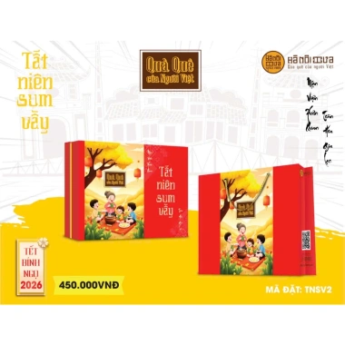 Hộp Quà Tết HANOIXUA phiên bản Hộp Đỏ ÔMAI Hạt Mứt giảm giá 299k 3