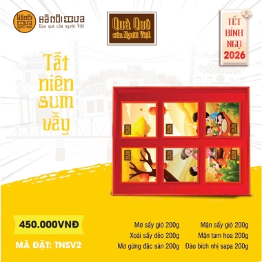 Hộp Quà Tết HANOIXUA phiên bản Hộp Đỏ ÔMAI Hạt Mứt giảm giá 299k 4