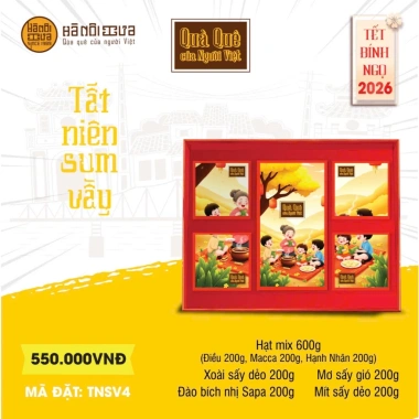 Hộp Quà Tết HANOIXUA phiên bản Hộp Đỏ ÔMAI Hạt Mứt giảm giá 299k 8