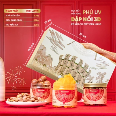 Hộp quà Tết Lạc Hồng sang trọng - Hạt dinh dưỡng TANU NUTS, giảm còn 409.000đ 5