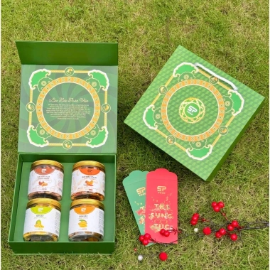 Hộp quà tết Lục Bảo Đoàn Viên 2 sang trọng STP FOOD - Quà biếu cao cấp, giảm giá 23% 2