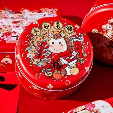 Hộp quà Tết Nguyên Đán Tinplate – Kẹo thiếc Ngựa, Gấu, Trúc, bánh quy trà – 70.620₫ 7
