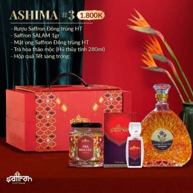 Hộp quà Tết nhụy hoa nghệ tây 2 tầng độc đáo sang trọng Saffron Việt Nam 1.35tr