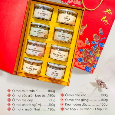 Hộp quà Tết Phong Vị Phố Xuân – 8 loại ô mai, hương vị Tết Việt, giá 350.000₫ 2