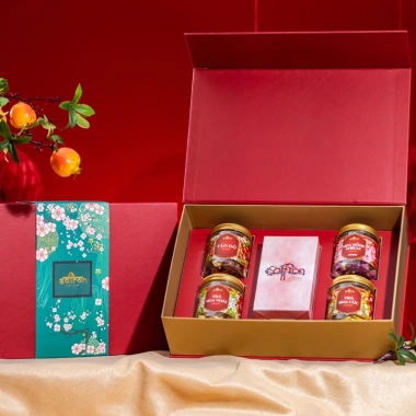 Hộp quà Tết sang trọng Saffron Jahan - 5 sản phẩm cao cấp, giá ưu đãi 775.000 VNĐ