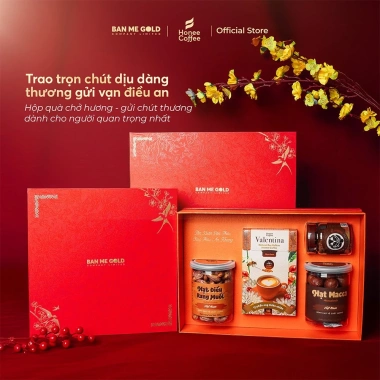 Hộp Quà Tết Vạn Phúc - Cà Phê Cao Cấp Ban Me Gold Giới Hạn, Tặng Túi 320k
