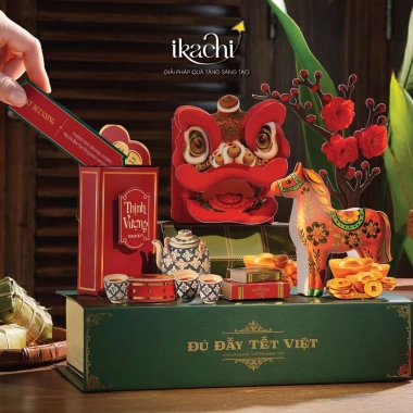 Hộp Quà Tết Xanh IKACHI KHAI XUÂN PHÚ QUÝ - Combo Quà Tặng Ý Nghĩa 2.026 Giá 819,000 VND 5