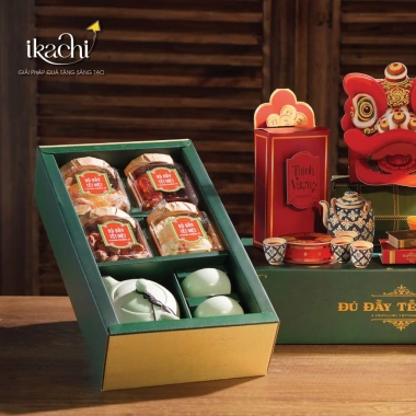 Hộp Quà Tết Xanh IKACHI KHAI XUÂN PHÚ QUÝ - Combo Quà Tặng Ý Nghĩa 2.026 Giá 819,000 VND 7