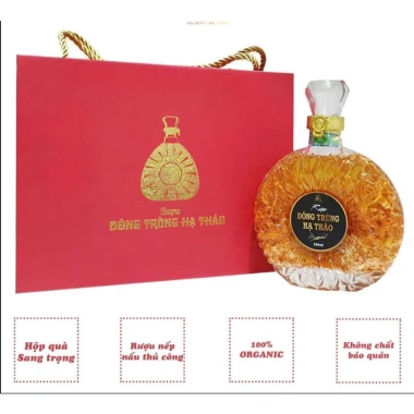 Hộp quà Tết XO ngâm Đông Trùng Hạ Thảo và Saffron 500ml - Giá ưu đãi 499.500đ