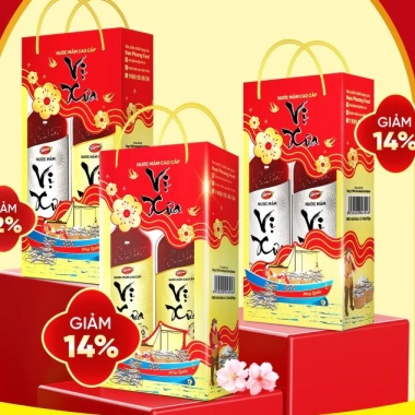 Hộp Quà Xuân Tết Barona Nước Mắm Vị Xưa 40N 500ml - 2 chai, Giá ưu đãi 345.000₫ 3