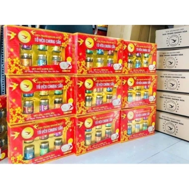 Hộp quà yến 6 hũ 70ml 38% yến tươi chuẩn Nha Trang Khánh Hòa giá 330.000đ