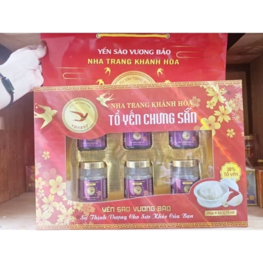 Hộp quà yến 6 hũ 70ml 38% yến tươi chuẩn Nha Trang Khánh Hòa giá 330.000đ