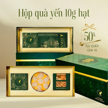 Hộp quà yến sào KHANG KNEST 8-12g yến hũ - Quà tặng sang trọng cho đối tác, người thân