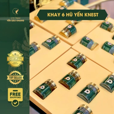 Hộp quà yến sào KHANG KNEST 8-12g yến hũ - Quà tặng sang trọng cho đối tác, người thân