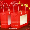 Hộp quai nhựa đỏ - Đựng quà Tết, bánh mứt, ngũ cốc - Nhiều size, 90.000₫ 3