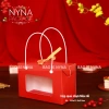 Hộp quai nhựa đỏ - Đựng quà Tết, bánh mứt, ngũ cốc - Nhiều size, 90.000₫ 10