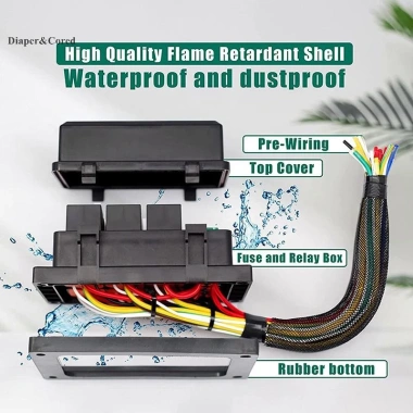 Hộp rơle 12V 24V 6 chiều chống nước 12 AWG 6 khe ATC ATO cho ô tô Marine Giá ưu đãi 476.652₫