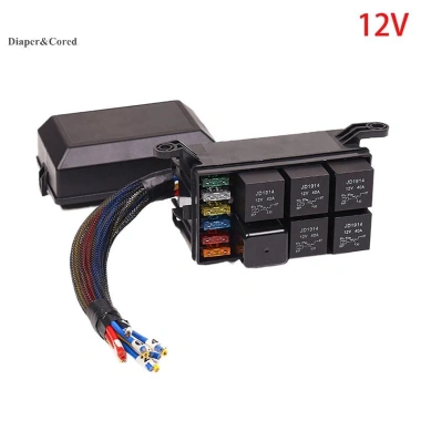 Hộp rơle 12V 24V 6 chiều chống nước 12 AWG 6 khe ATC ATO cho ô tô Marine Giá ưu đãi 476.652₫