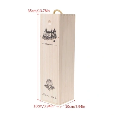 Hộp rượu gỗ BESUDEES tay cầm dây, chống nắng, thiết kế cổ điển - 95.688₫ 2