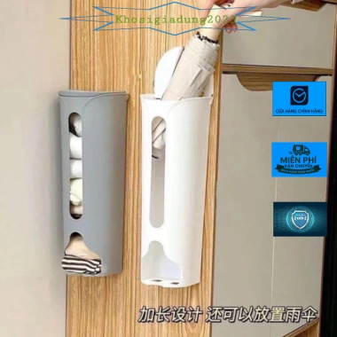 Hộp rút dán tường đa năng - Đựng túi nilon quần lót, chip, tất, khăn tiện lợi gọn nhỏ 6