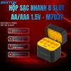 Hộp sạc 8 slot BESTON M7.037 USB-C 4 pin AA/AAA 1.5V 2A-3A - Giá chỉ 159.221₫ 2
