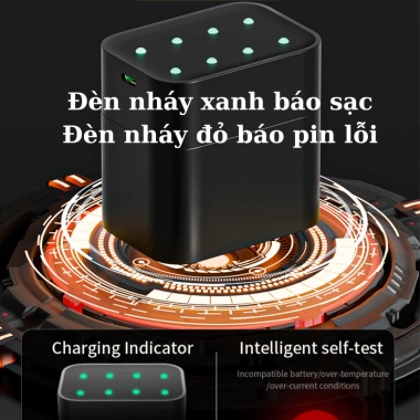 Hộp sạc 8 slot BESTON M7.037 USB-C 4 pin AA/AAA 1.5V 2A-3A - Giá chỉ 159.221₫