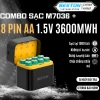 Hộp sạc pin AA 1.5V 8 khe USB-C cho micro, máy ảnh, khóa điện tử - Giá 191.055₫