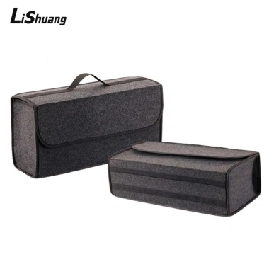 Hộp sắp xếp khởi động ô tô LISHUANG – Túi đựng đồ vải nỉ gập lại, phù hợp du lịch Tidy