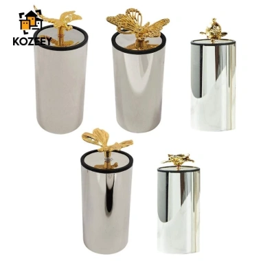 Hộp tăm KOZEEY Press thép không gỉ chống gỉ - Chai tăm tiện lợi, giảm giá 22%