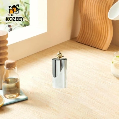 Hộp tăm KOZEEY Press thép không gỉ chống gỉ - Chai tăm tiện lợi, giảm giá 22% 3