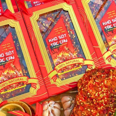 Hộp Tết 500g Khô Bò Siêu Cay Vị Tiêu Đen Hàn Quốc, Sốt Tắc Chua Cay - BeeGin 4