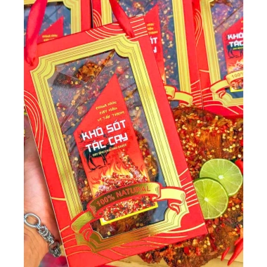 Hộp Tết 500g Khô Bò Siêu Cay Vị Tiêu Đen Hàn Quốc, Sốt Tắc Chua Cay - BeeGin 7