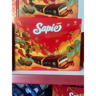 Hộp Tết Bánh Mềm Phủ Socola Sapie Gold 280/400g – Giá ưu đãi 63.500, có túi xách