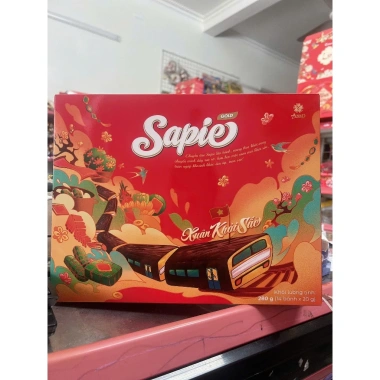 Hộp Tết Bánh Mềm Phủ Socola Sapie Gold 280/400g – Giá ưu đãi 63.500, có túi xách