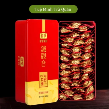 Hộp thiếc Thiết Quan Âm An Khê và Trà hảo hạng, quà tặng sang trọng, giá ưu đãi 220.000đ
