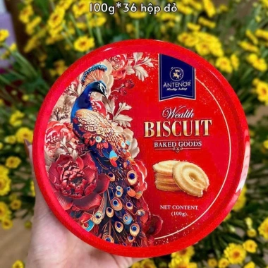 Hộp thiếc tròn công bánh quy bơ 120g - Hot Hit, giảm còn 56.000₫ 3