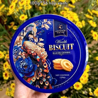 Hộp thiếc tròn công bánh quy bơ 120g - Hot Hit, giảm còn 56.000₫ 5