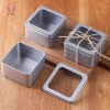 Hộp thiếc vuông tròn trong suốt CENJ đa năng lưu trữ thực phẩm, trà, bánh kẹo, mỹ phẩm – Mới 4