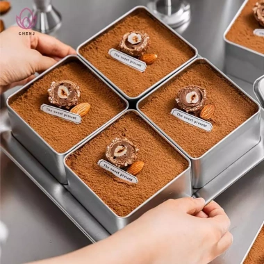 Hộp thiếc vuông tròn trong suốt CENJ đa năng lưu trữ thực phẩm, trà, bánh kẹo, mỹ phẩm – Mới 5