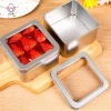 Hộp thiếc vuông tròn trong suốt CENJ đa năng lưu trữ thực phẩm, trà, bánh kẹo, mỹ phẩm – Mới 7