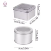 Hộp thiếc vuông tròn trong suốt CENJ đa năng lưu trữ thực phẩm, trà, bánh kẹo, mỹ phẩm – Mới 9