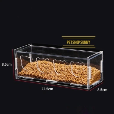 Hộp thức ăn mica 2L cho gà & chim cảnh - Tháo seal mờ, mica trong suốt, giá 65.000đ