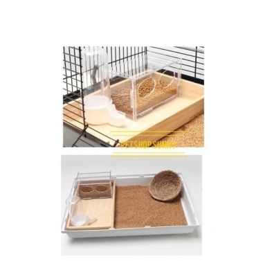 Hộp thức ăn mica 2L cho gà & chim cảnh - Tháo seal mờ, mica trong suốt, giá 65.000đ