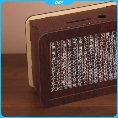 Hộp tiền gỗ tái sử dụng tiết kiệm 1.000 đến 10.000 Euro giá 43.200 VND 2