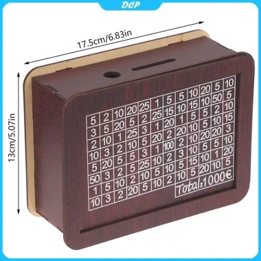 Hộp tiền gỗ tái sử dụng tiết kiệm 1.000 đến 10.000 Euro giá 43.200 VND 9