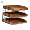 Hộp tiếp tân gỗ sang trọng, khay thư, hộp hồ sơ, dụng cụ sắp xếp máy tính để bàn - 683.100đ